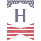 Rood-witte en blauwe herdenkingsdag 4 juli vlaggetjes (Tweede vlag)