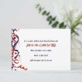 Rood-witte en blauwe linten en sterren Dag van de  Kaart (Staand voorkant)