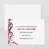 Rood-witte en blauwe linten en sterren Dag van de  Kaart (Voorkant / Achterkant)