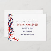 Rood witte en blauwe linten en sterren kaart (Voorkant / Achterkant)