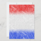 Rood-witte en blauwe marmer-bruiloft kaart (Achterkant)