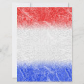 Rood-witte en blauwe marmer-bruiloft kaart (Achterkant)