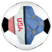 Rood witte en blauwe sterren en vlag van Stripes Voetbal (Gedraaid)