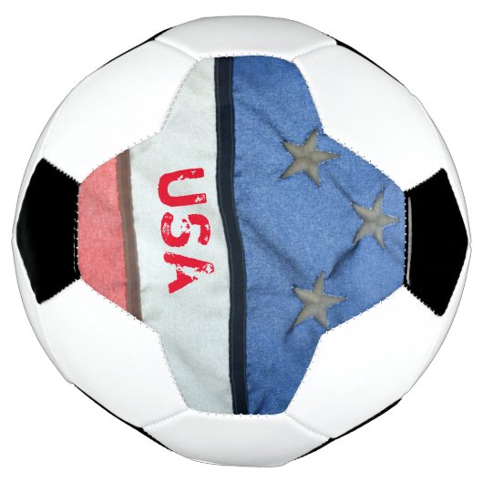 Rood witte en blauwe sterren en vlag van Stripes Voetbal (Gedraaid)