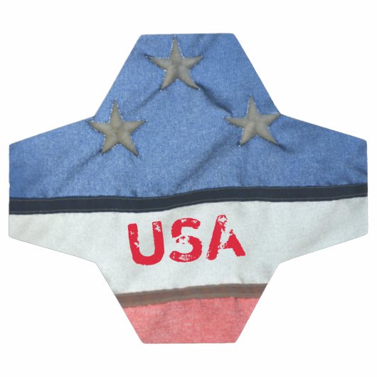 Rood witte en blauwe sterren en vlag van Stripes Voetbal (Enkel)