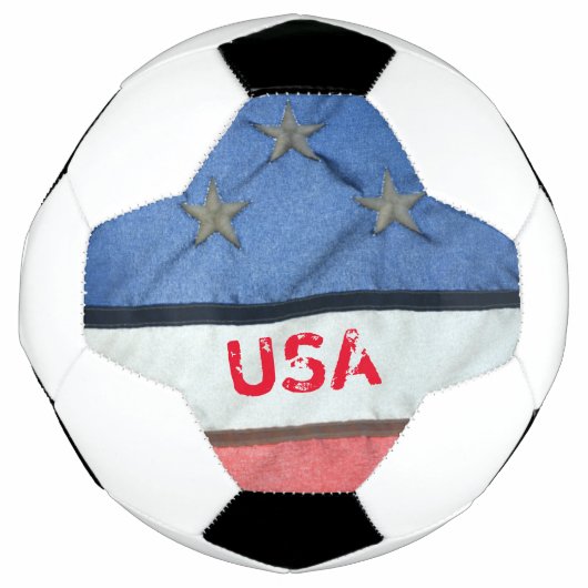 Rood witte en blauwe sterren en vlag van Stripes Voetbal (Voorkant)