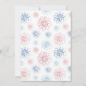 Rood-witte en Breedparen bruiloft Shower Party Kaart (Achterkant)