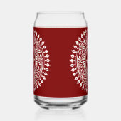 Rood & Witte Festieve Rangoli Blikvorm Glas (Rechts)