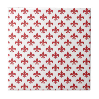 Rood-witte fleur-de-lys tegeltje