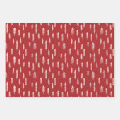 Rood witte, gemengde roodbuispatronen voor diepere inpakpapier vel (Voorkant 3)