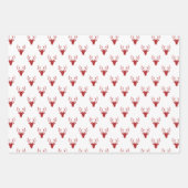 Rood witte, gemengde roodbuispatronen voor diepere inpakpapier vel (Voorkant 2)