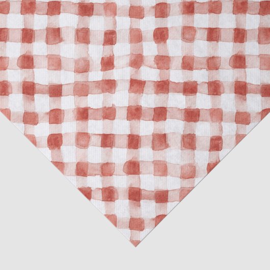 Rood Witte Geruite Strepen Kerstmis Tissuepapier (Detail)