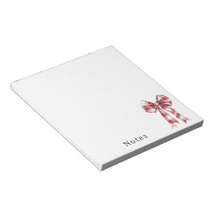 Rood Witte Geruite Strepen Notitieblok