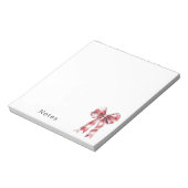 Rood Witte Geruite Strepen Notitieblok (Linkerzijde)