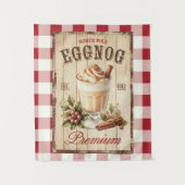  rood-witte gingham Noordpool Eggnog Wandkleed (Voorkant)