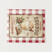  rood-witte gingham Noordpool Eggnog Wandkleed (Voorkant (horizontaal))
