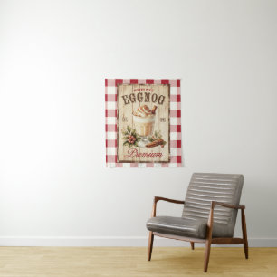 rood-witte gingham Noordpool Eggnog Wandkleed