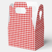 Rood-witte Ginham-PARTIJ FAVOR BOX, kabel Bedankdoosjes (Geopend)