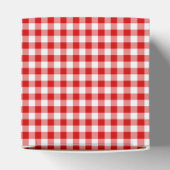 Rood-witte Ginham-PARTIJ FAVOR BOX, q hart Bedankdoosjes (Bovenkant)