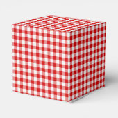 Rood-witte Ginham-PARTIJ FAVOR BOX, q hart Bedankdoosjes (Achterkant)