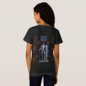 Rood Witte Glans zwart T-shirt (Achterkant volledig)
