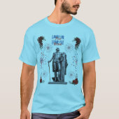 Rood Witte Glitter blauwe horizon T-shirt (Voorkant)