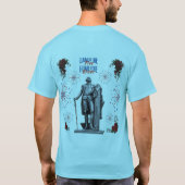 Rood Witte Glitter blauwe horizon T-shirt (Achterkant)