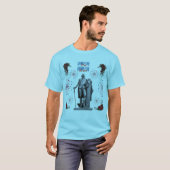 Rood Witte Glitter blauwe horizon T-shirt (Voorkant volledig)