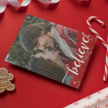 Rood & Witte Glitter Geloof in de Magie Kerstmis