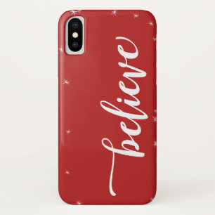 Rood & Witte Glitter Geloof Vakantie Case-Mate iPhone Case