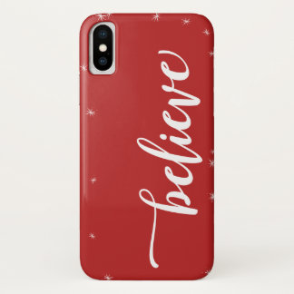Rood & Witte Glitter Geloof Vakantie Case-Mate iPhone Case