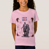 Rood Witte Glitter lichtroze T-shirt (Voorkant)