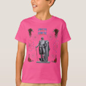 Rood Witte Glitterende hete roze T-shirt (Voorkant)