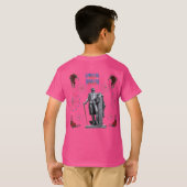 Rood Witte Glitterende hete roze T-shirt (Achterkant volledig)