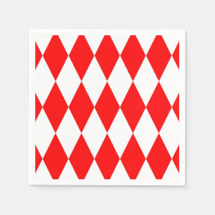 Rood Witte Harlekijn Diamanten Dambordpatroon Ontw Servet