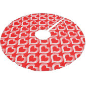 Rood Witte Harten Patroon Kerstboom Rok (Gekanteld)