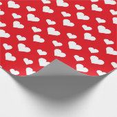 Rood & Witte Harten Verpakking Papier Gift Wrap (Hoek)