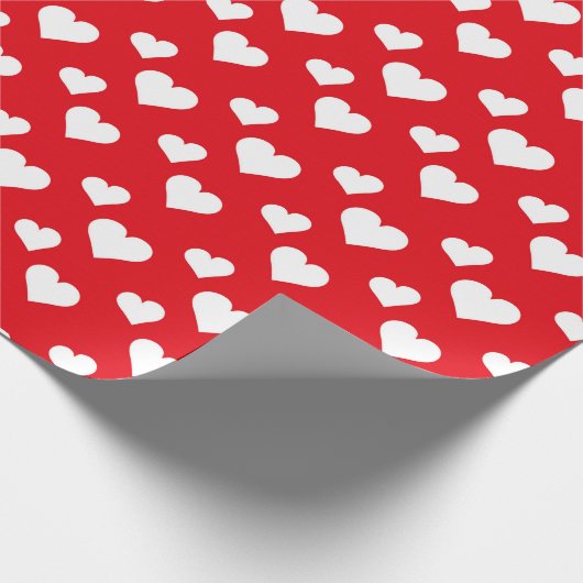 Rood & Witte Harten Verpakking Papier Gift Wrap (Hoek)
