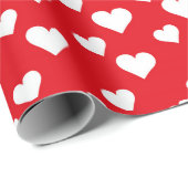 Rood & Witte Harten Verpakking Papier Gift Wrap (Rol Hoek)