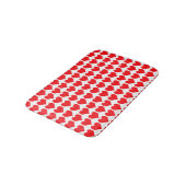 Rood Witte Hartjes Patroon Badmat (Gekanteld)