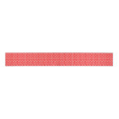 Rood Witte Hartjes Patroon Grosgrain Lint (Voorkant)