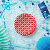 Rood Witte Hartjes Patroon Papieren Kommen (Feest)