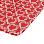 Rood Witte Hartjes Patroon Snijplank (Hoek)