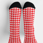 Rood Witte Hartjes Patroon Sokken (Top)