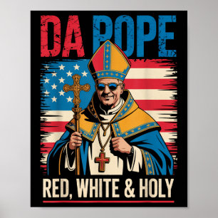 Rood Witte Heilige Paus Uit Amerika Chicago Paus L Poster