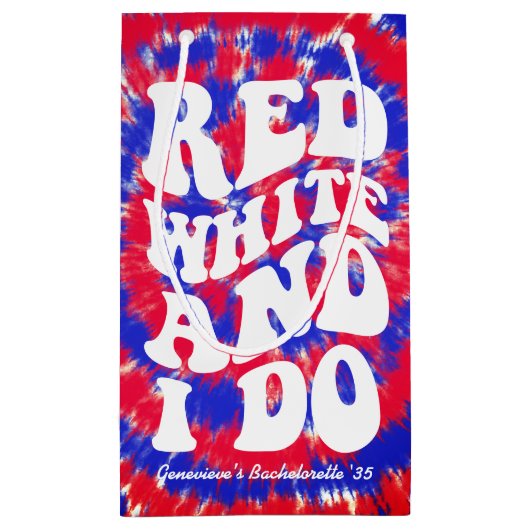 Rood Witte Ik Doe Onafhankelijkheidsdag Bruidsfees Klein Cadeauzakje (Achterkant)