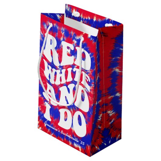 Rood Witte Ik Doe Onafhankelijkheidsdag Bruidsfees Klein Cadeauzakje (Achterkant Gekanteld)