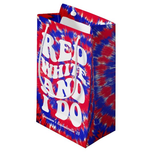 Rood Witte Ik Doe Onafhankelijkheidsdag Bruidsfees Klein Cadeauzakje (Voorkant Gekanteld)