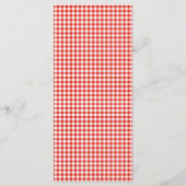 Rood & Witte Italiaans eten Bruiloft Menu (Achterkant)