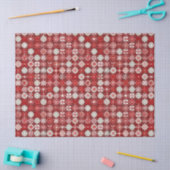 Rood Witte Kerst Snoep Patroon#13 ID1009 Tissuepapier (Craft)
